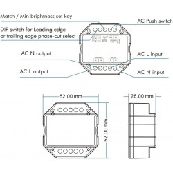 Ogeled 230V Universal-Funk-Dimmer｜Unterputz｜LED-Dimmer｜240W LED｜Halogen (4 Zone FB+AC Dimmer)