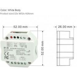 Ogeled 230V Universal-Funk-Dimmer｜Unterputz｜LED-Dimmer｜240W LED｜Halogen (4 Zone FB+AC Dimmer)