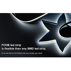 Ogeled 1-10m 24V Premium COB LED Streifen Strip Warmweiß Kaltweiß Lichtpunkte Lichtband (kaltweiss 24V)