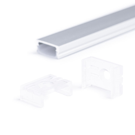 Aluminium LED Aufputz Profil, slim, 1,71 x 0,8cm CC32, mit diffuser Abdeckung