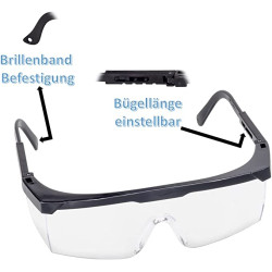 Arbeitsschutzbrille Schutzbrille Sicherheitsbrille Laborbrille Motorradbrille UV-Schutz , Bügelbrille